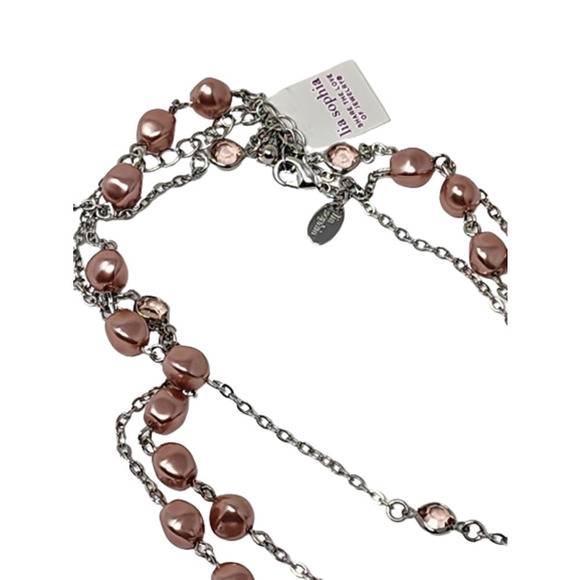 Lia Sophia - Pink Beads, Crystals Extra Long Necklace "Sparkling Rosé" (60"-63") - Picture 5 of 9